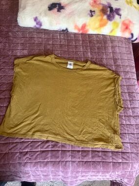 We The Free Mustard Crewneck Tee